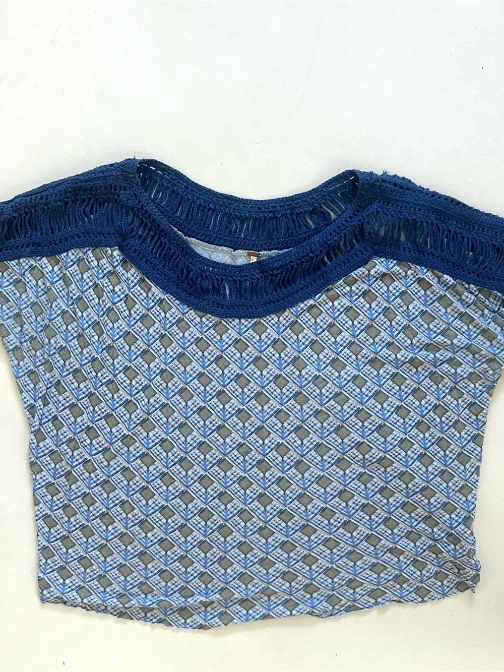 Free People Crochet Grunge Boho Top